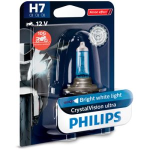 Ampoule, éclairage de virage PHILIPS H7 CrystalVision ultra Moto 12V, 55W
