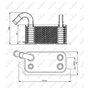 Enfriador de aceite, transmisión automática NRF 31192