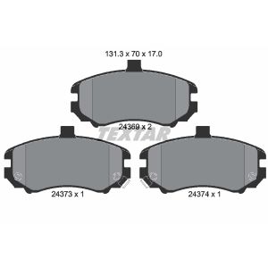 Set di pastiglie freno TEXTAR 2436901, fronte