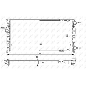 Radiator, motorkoeling NRF 58095