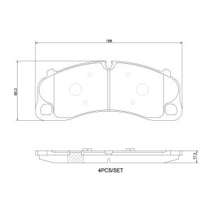 Jeu de plaquettes de frein BREMBO P 65 045