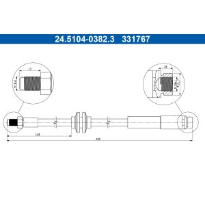 Bremsschlauch ATE 24.5104-0382.3