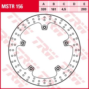 Disque de frein TRW MSTR156, 1 pièce