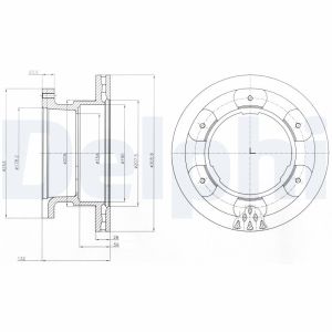 Disco de freno DELPHI BG9069,1 Piezza