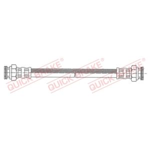 Tubo do travão flexível traseiro, esquerdo QUICK BRAKE QB22.022