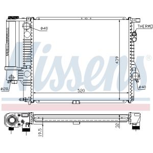 Kühler, Motorkühlung NISSENS 60607