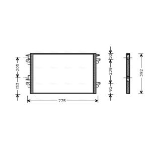 Condensador, ar condicionado AVA COOLING RTA5366 AVA