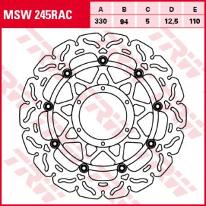 Jarrulevy TRW MSW245RAC, 1 Kappale