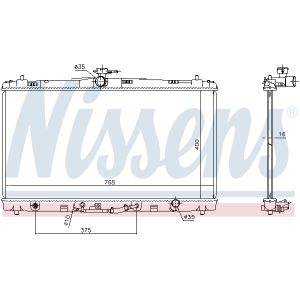 Radiator, motorkoeling NISSENS 646906