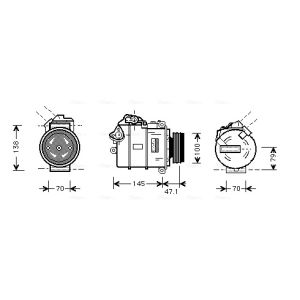 Compressor, ar condicionado AVA COOLING BWAK306