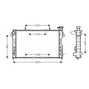 Arrefecedor do motor AVA COOLING CR2077