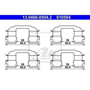 Zubehörsatz, Scheibenbremsbelag ATE 13.0460-0504.2