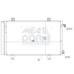 Condenseur (climatisation) MEAT & DORIA 991042