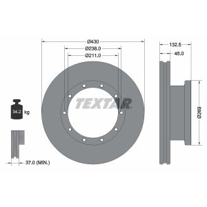 Remschijf TEXTAR 98200 0879 0 1