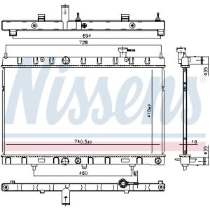 Kühler, Motorkühlung NISSENS 606312