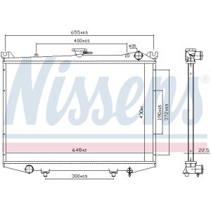 Radiador, refrigeración de motor NISSENS 62988