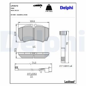 Bremsbelagsatz DELPHI LP3573