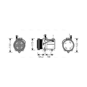 Compressor, ar condicionado AVA COOLING BWAK059