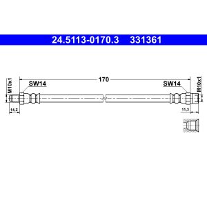 Flexible de frein ATE 24.5113-0170.3