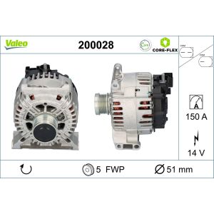 Drehstromgenerator VALEO 200028