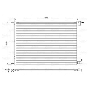 Condensador, sistema de ar condicionado VALEO 814468