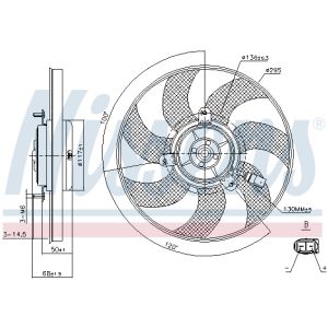 Ventilador, refrigeración de motor NISSENS 85733