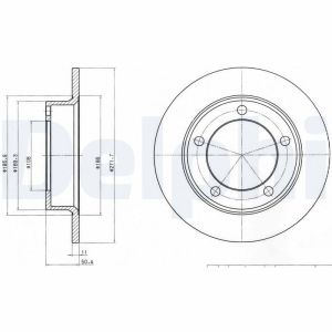 Disco de freno DELPHI BG2208