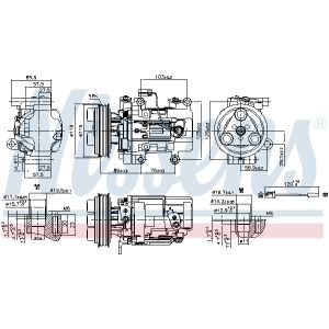 Compressor airconditioning NISSENS 89351