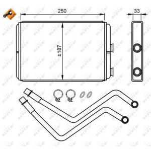 Wärmetauscher, Innenraumheizung EASY FIT NRF 54211