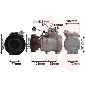 Kompressor för luftkonditionering VAN WEZEL 8300K211