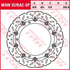 Disco de travão TRW MSW357RAC-SP, 1 Peça