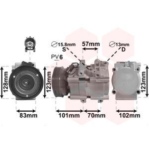 Compressor, ar condicionado VAN WEZEL 8200K209