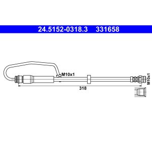 Tubo de freno ATE 24.5152-0318.3