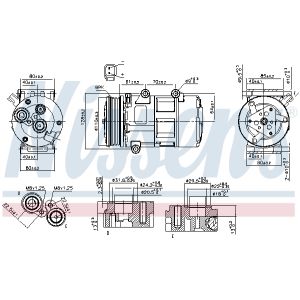 Compresor de aire acondicionado NISSENS 89326