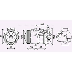 Compressor, ar condicionado AVA COOLING TOAK745