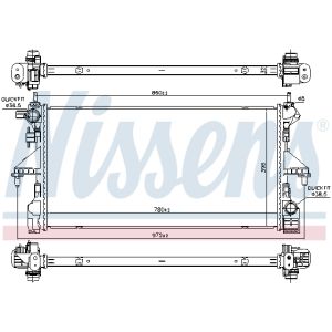 Kühler, Motorkühlung NISSENS 606171