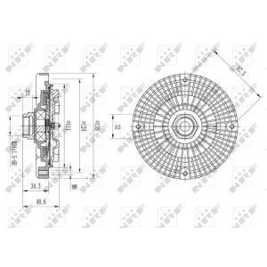 Koppeling, radiatorventilator NRF 49642