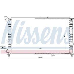 Radiator, motorkoeling NISSENS 60054