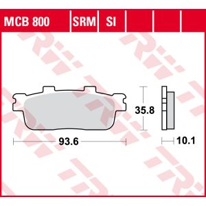 Set di pastiglie freno TRW MCB800