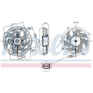 Ventilador, refrigeración del motor NISSENS 85909