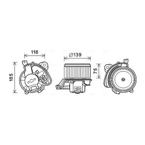 Ventilador da cabina AVA COOLING FT8433