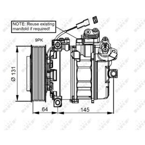 Kompressor, Klimaanlage EASY FIT NRF 32821