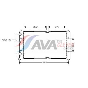 Arrefecedor do motor AVA COOLING VNA2191
