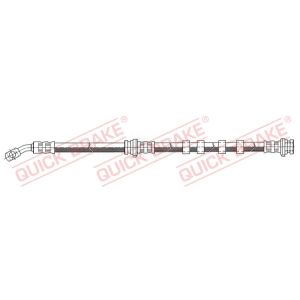 Tubo do travão flexível traseiro, esquerdo QUICK BRAKE QB58.981