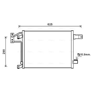 Condensador, sistema de ar condicionado AVA COOLING JEA5049