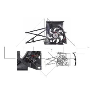 Ventilador, arrefecimento do motor NRF 47013