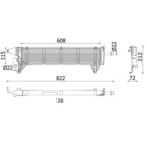 Radiateur (refroidissement du moteur) BEHR MAHLE CR 2636 000P