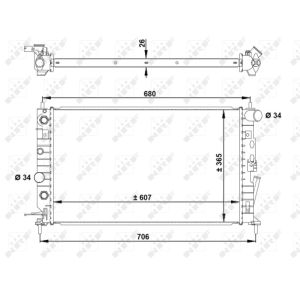 Radiator, motorkoeling EASY FIT NRF 50218