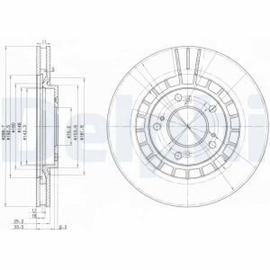 Disque de frein DELPHI BG3796