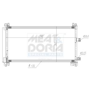 A/C-kondensor MEAT & DORIA 991275